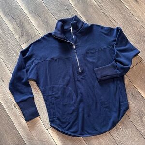 Free People Movement Fleece Oversized 1/2 Zip Pullover